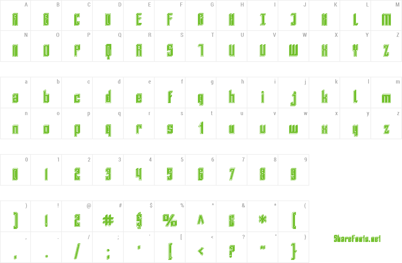 Font SF Piezolectric Inline preview